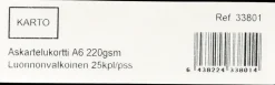 Karto Askartelutarvikkeet-Askartelukortti A6 220 Gsm Luonnon Valkoinen 25 Kpl/Pss