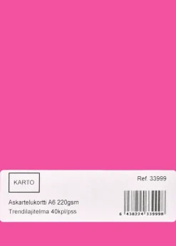 Karto Askartelutarvikkeet-Askartelukortti A6 220 Gsm Trendilajitelma 40 Kpl/Pss