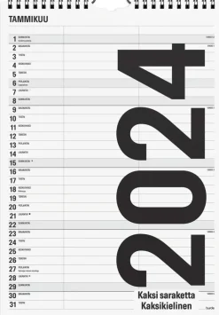 Sale Seinakalenteri 2024 Black And White 2 Saraketta Kalenterit