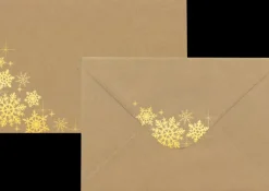 Hot C6/10 Foliokirjekuori Lumihiutale Kulta, Uusio Askartelutarvikkeet