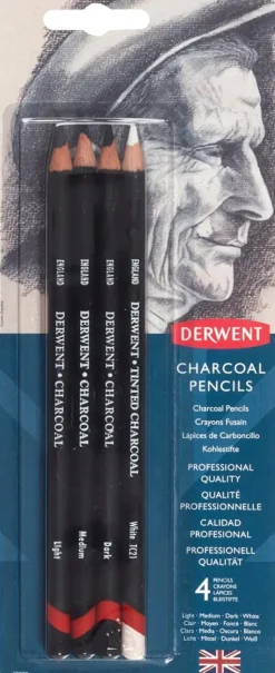 Derwent Askartelutarvikkeet-Hiilikynat 4Kpl