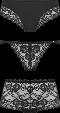 Underneath Seksivalineet-Eden Pikkuhousut 3Kpl Pakkaus S/M