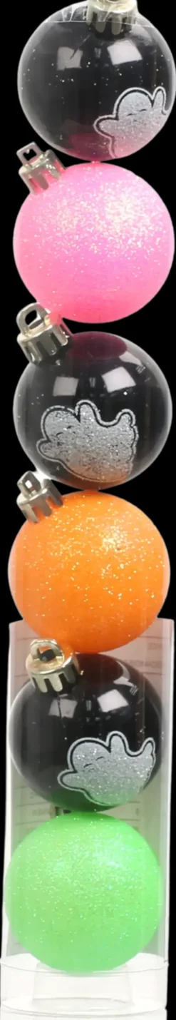 Discount Halloween-Koristepallo Haamu 45 Mm 6 Kpl Sesonkijuhlatarvikkeet