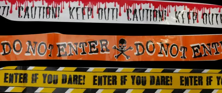 Discount Halloween-Varoitusnauha 9,1 M Sesonkijuhlatarvikkeet