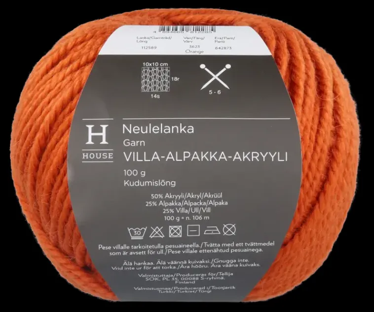 New Neulelanka Villa-Alpakka-Akryyli 112589 100 G Käsityötarvikkeet