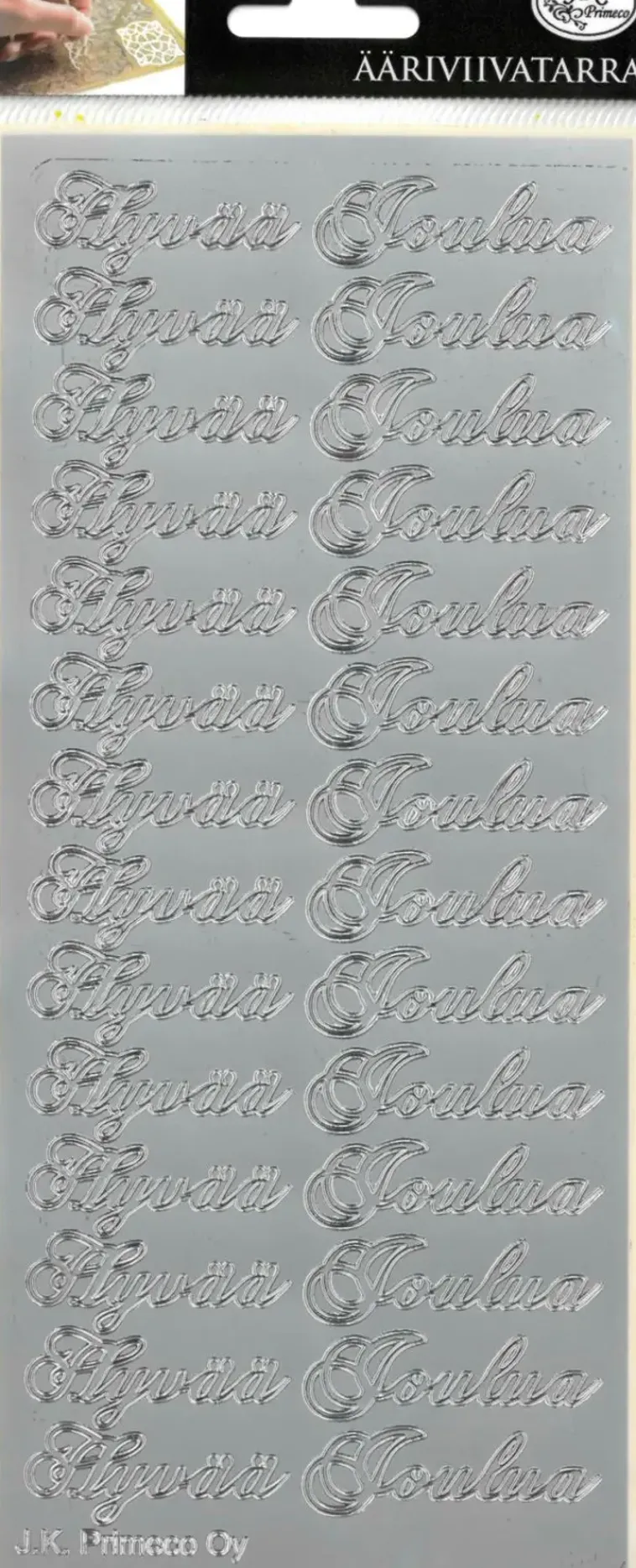 J.K. Primeco Askartelutarvikkeet-Aariviivatarra Joulu