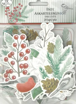 J.K. Primeco Askartelutarvikkeet-Askartelukuvio Iso Havut Ja Marjat 25 Kpl