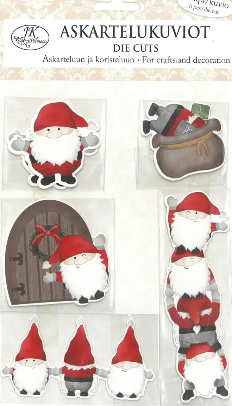 J.K. Primeco Askartelutarvikkeet-Askartelukuvio Lystikkaat Tontut