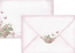 J.K. Primeco Askartelutarvikkeet-C6 Kirjekuori Ruusu 10Kpl/Pkt