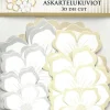 J.K. Primeco Askartelutarvikkeet-3D Askartelukuviot Kukka Valkoinen 24Kpl/Pkt