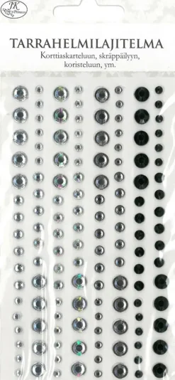 Glitterhelmilajitelma Tarralla Hopea/Musta Askartelutarvikkeet