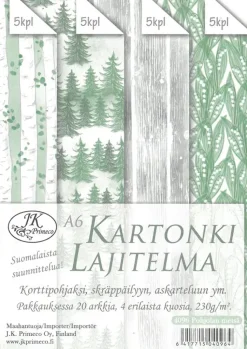 New Kartonkilajitelma A6 Pohjolan Metsa 20Ark Askartelutarvikkeet