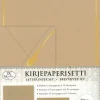 J.K. Primeco Askartelutarvikkeet-Kirjepaperisetti Natur Kultafolio 10Kpl+10Kpl