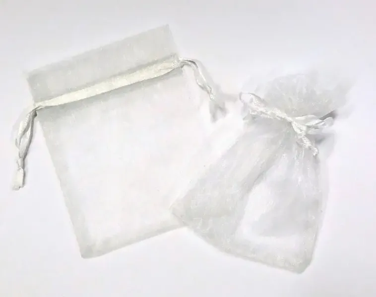 Hot Organzapussi Valkoinen 10Kpl/Pkt Askartelutarvikkeet