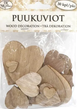 J.K. Primeco Askartelutarvikkeet-Puukuvio Sydanlajitelma 30 Kpl