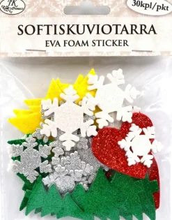 J.K. Primeco Askartelutarvikkeet-Softiskuviotarra Joulu Glitter 30 Kpl