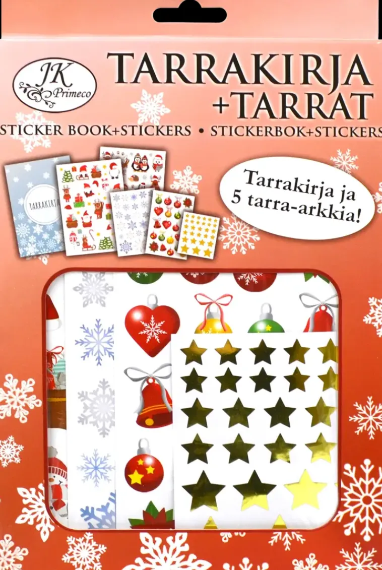 J.K. Primeco Askartelutarvikkeet-Tarrakirja+Tarrat Joulu
