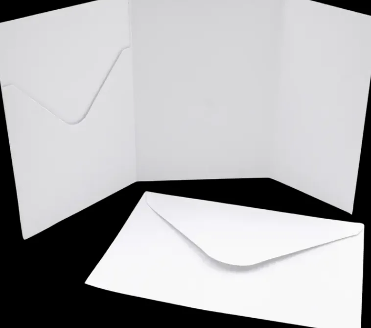 J.K. Primeco Askartelutarvikkeet-Taskukortti+Kuori Valkoinen 5Kpl+5Kpl