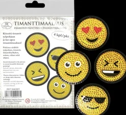 J.K. Primeco Askartelutarvikkeet-Timanttimaalaus Emoji 4Kpl