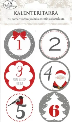 Online Joulukalenteritarra Punaharmaa Askartelutarvikkeet
