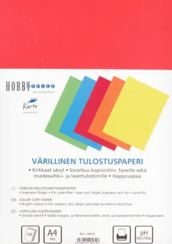 Sale Tulostuspaperi A4 100Kpl Varillinen Paperitarvikkeet