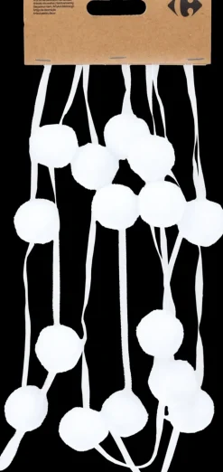 Hot Koristepunos Pompom 180 Cm Sesonkijuhlatarvikkeet