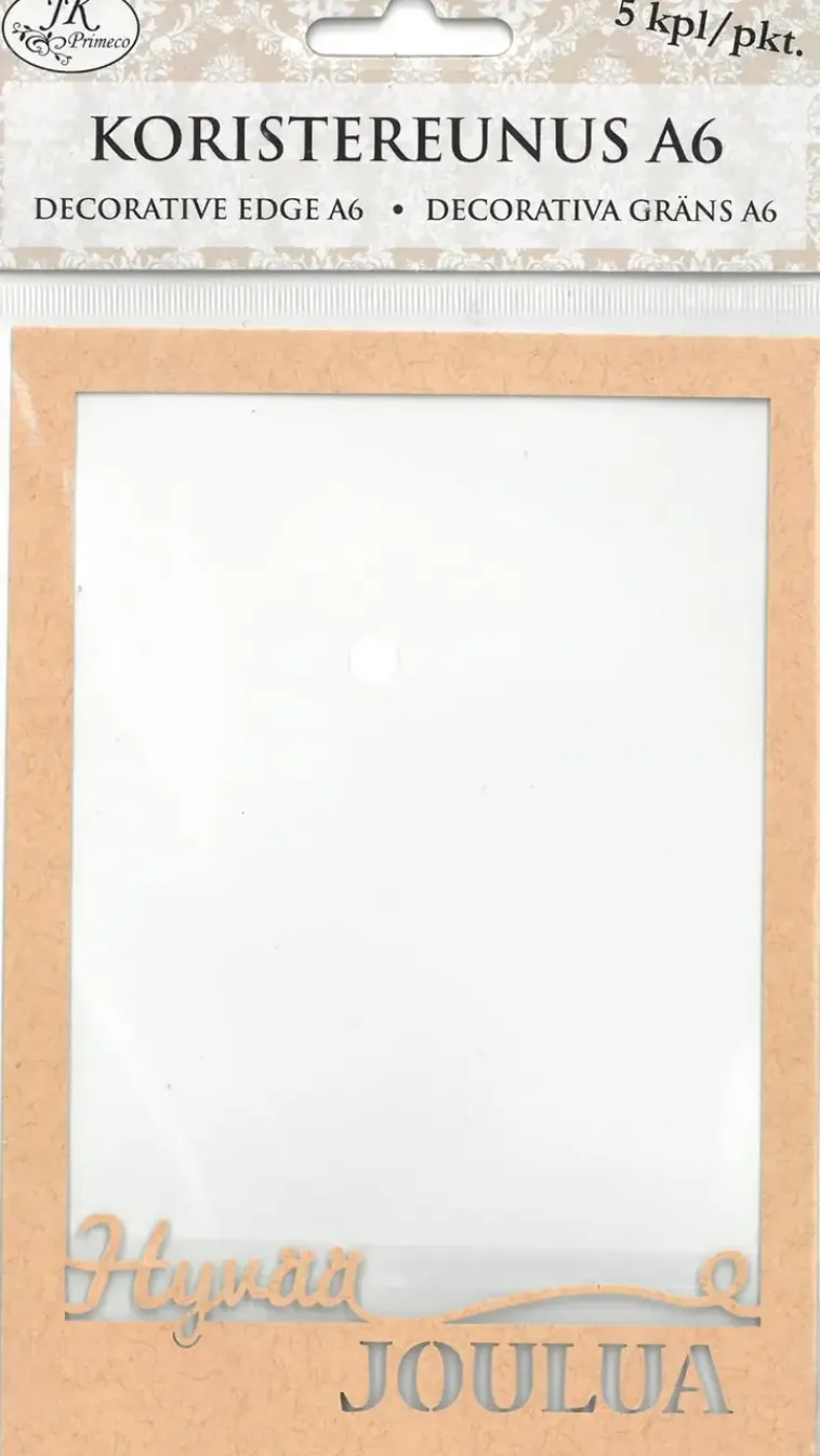 New Koristereunus A6 Hyvaa Joulua Natur 5Kpl/Pkt Askartelutarvikkeet