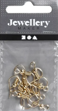 Ei merkkiä Askartelutarvikkeet-Korvakorukoukku 18Mm, 10 Kpl, Kullanvarinen