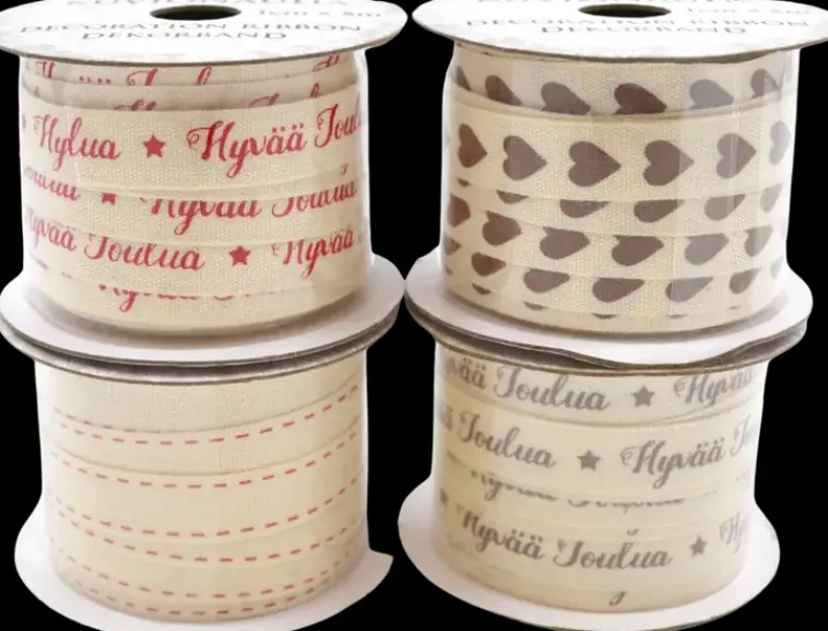 Outlet Kuvionauha Joulu Natur 1Cm X 5M Askartelutarvikkeet