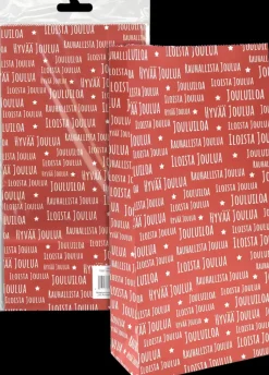 Discount Lahjapussi Jouluteksti Punainen 5Kpl/Pkt Askartelutarvikkeet