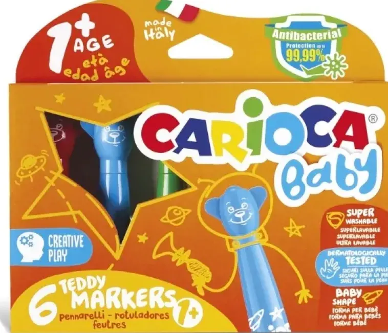 Hot Lasten Huopakynasarja 6 Kpl Teddy Baby +1 Vuotialle Toimistotarvikkeet