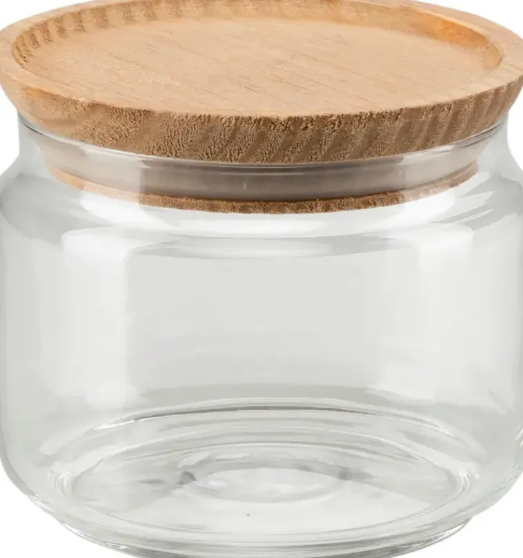 Clearance Lasipurkki Puukannella 0,5L Astiat