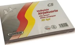 Outlet Kirjekuoria C5 Valkoinen Tarrasuljenta 25Kpl Paperitarvikkeet
