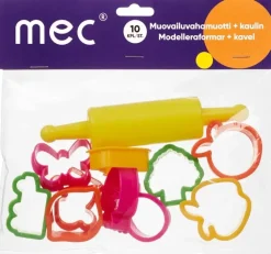 M.E.C Askartelutarvikkeet-Mec Muovailuvahamuotit 10Kpl + Kaulin