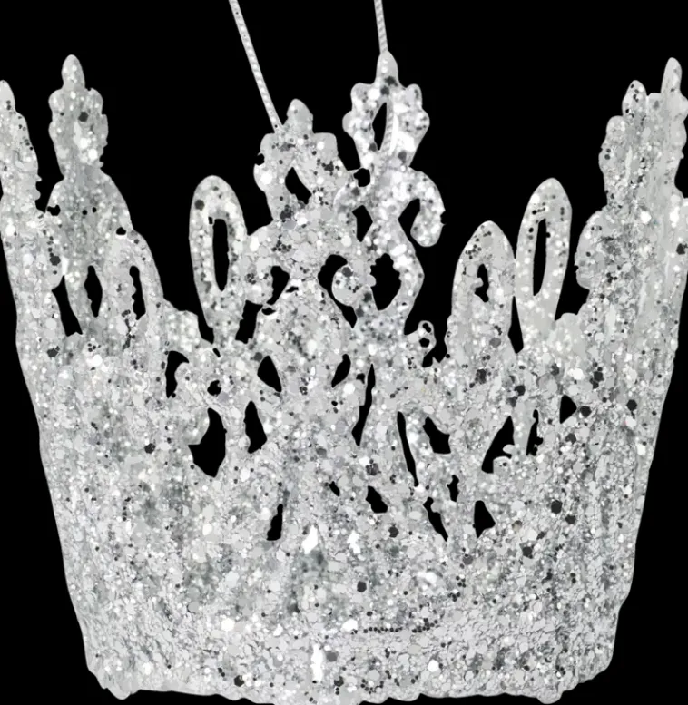 Sale 75Mm Filigraanikruunu Hopeaglitteri Sesonkijuhlatarvikkeet