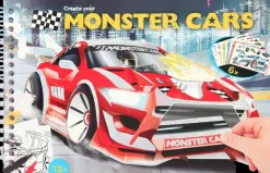 Monster Cars Askartelutarvikkeet-Taskuvarityskirja