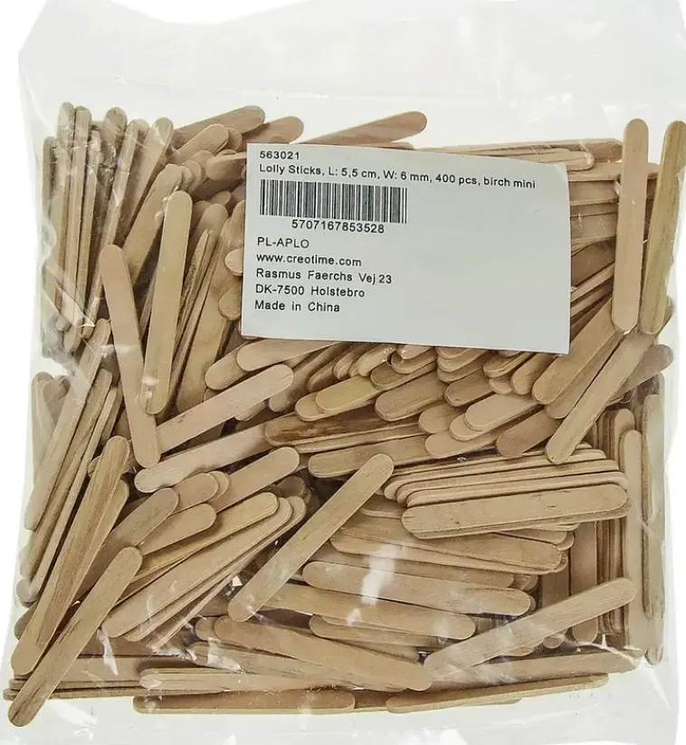 Nellen Askartelutarvikkeet-Jaatelotikut 5,5Cm 400Kpl