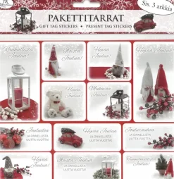 Clearance Pakettitarra Deco Punainen 3Ark/Pkt Askartelutarvikkeet