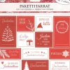 Pakettitarra Joulu Punainen 3Ark/Pkt Askartelutarvikkeet