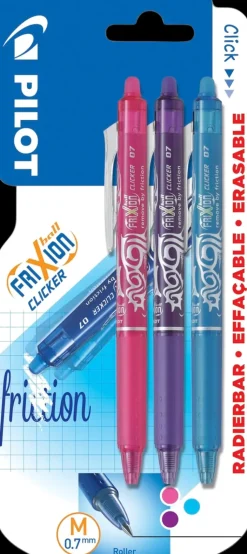 Sale Frixion Kuulakyna 3 Kpl Fun Violetti, Sininen Ja Pinkki Toimistotarvikkeet