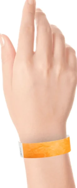 Best Plastipap Paasylippuranneke Oranssi Neonvari Tyvek-Materiaalia Vedenkestava Numeroitu 19X255Mm 50Kpl Paperitarvikkeet