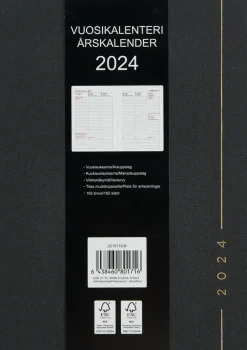 Hot Poytakalenteri A5 Kangas, Musta Kalenterit