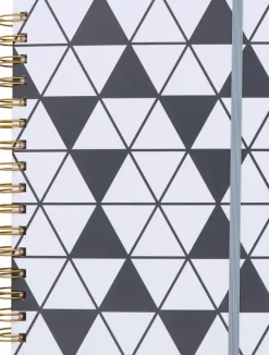 Poytakalenteri A5 Kierresidottu, Musta-Valkoinen Kalenterit