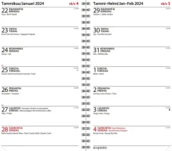 Discount Poytakalenteri Viikkopaivyri/Veckodatumvisare 14 Eko Kalenterit