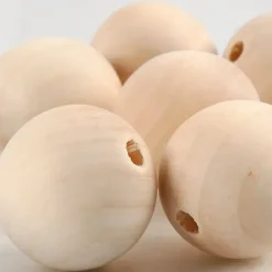 Ei merkkiä Askartelutarvikkeet-Puuhelmi 25Mm, Kasittelematon, 8Kpl