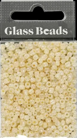 Online Rocaille-Siemenhelmet, Norsunluu, Halk. 3 Mm, Koko 8/0 , Aukon Koko 0,6-1,0 Mm, 25 G/ 1 Pkk Askartelutarvikkeet