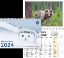 Discount Seinakalenteri Metsan Elaimet A3 2024 Kalenterit