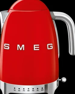 Smeg Kahvi Ja Tee-Punainen Vedenkeitin Lampotilansaadolla Klf04Rdeu