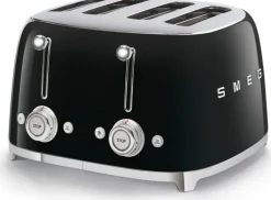 Smeg Kypsentäminen-Tsf03Bleu 4-Viipaleen Leivanpaahdin Musta