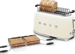 Smeg Kypsentäminen-Tsf02Creu 4-Viipaleen Leivanpaahdin Kerma